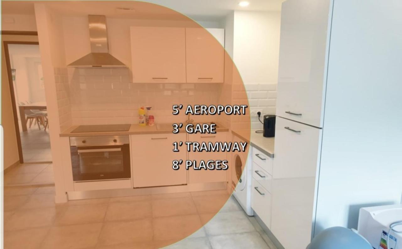 Appartements Renove 2023 Proche Aeroport 5Min, Gare Sncf 2 Min, Tramway Au Pied De L'Immeuble , Parking Possible, Renovated Apartments 2023 Near The Airport 5 Min, Train Station 2 Min, Tram Next To The Building 1 Min, Parking Possible Nice Ngoại thất bức ảnh